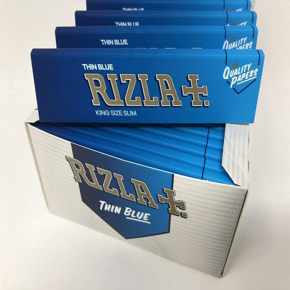 RIZLA Blue King Size Rolling Paper - Pack of 50, 500 g