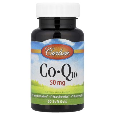 Carlson Labs Co-Q10, 50mg, 60 softgels
