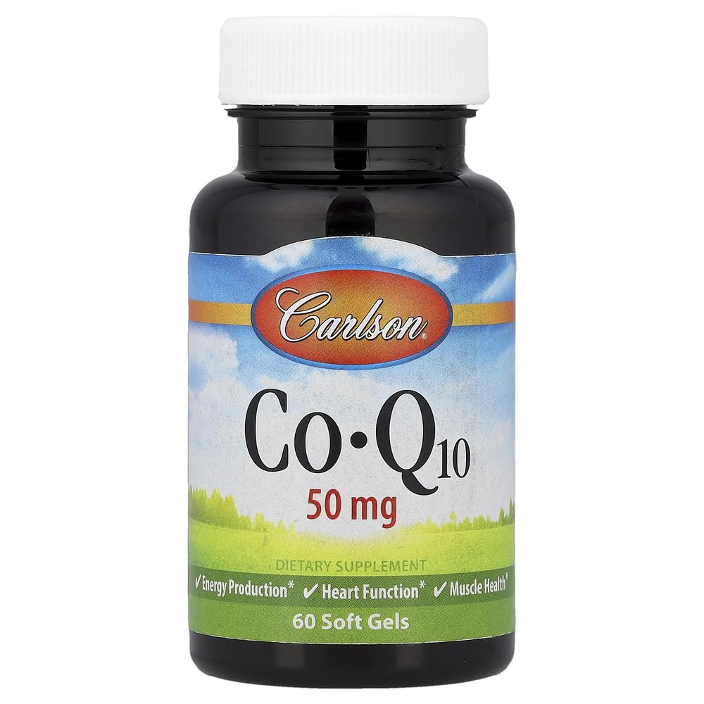Carlson Labs Co-Q10, 50mg, 60 softgels