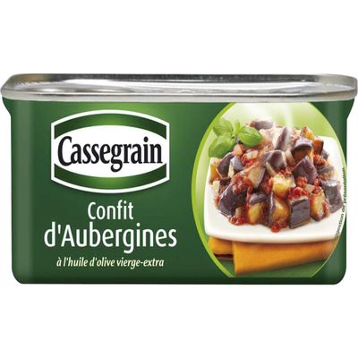 French Confit of eggplant in virgin olive oil Cassegrain-Confit d aubergines a l huile d olive vierge - 375 gr