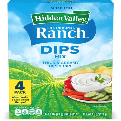 Hidden Valley The Original Ranch Dips Mix 4 Envelopes 113g
