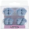 12 BLUE FEET Sugar Cake Decorations (Pipings){Cupcake Toppers} view 1