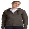 Hanes Ladies' 8 oz., 80/20 Full-Zip Hood>L DARK CHOCOLATE W280 view 1
