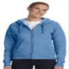 Hanes Ladies' 8 oz., 80/20 Full-Zip Hood>L DARK CHOCOLATE W280 view 2