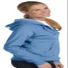 Hanes Ladies' 8 oz., 80/20 Full-Zip Hood>L DARK CHOCOLATE W280 view 4