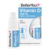 BetterYou Vitamin D 1000 IU Oral Spray, Fast Acting Vitamin D3 Supplement for Long Term Daily Use, Helps Maintain Vitamin D Levels, 3-Month Supply, Natural Peppermint Flavour, Made in The UK view 1