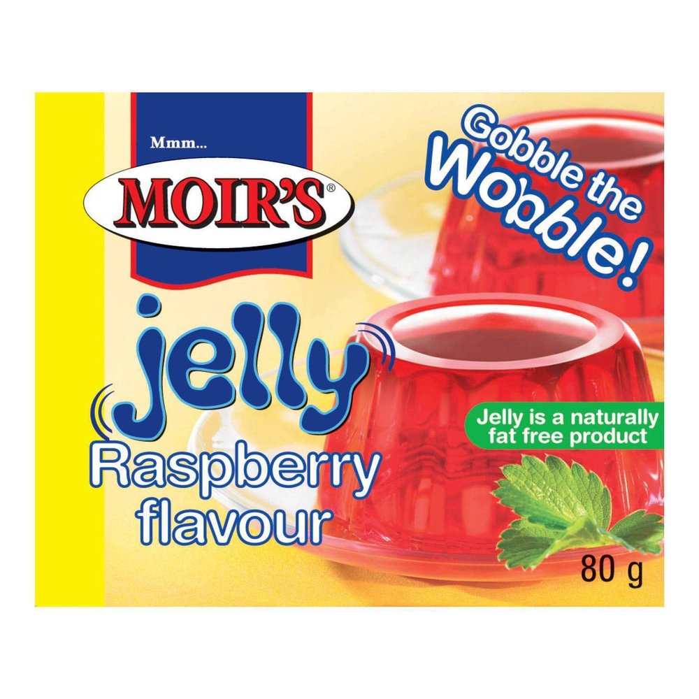 Moirs Jelly - Raspberry - 80g (Pack of 3)