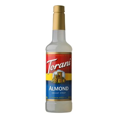 Torani Almond Coffee Syrup (750ml) - Pure Cane Sugar Almond Syrup Flavouring for Lattes, Cappuccinos & Hot Drinks - Subtle Nutty Taste, Vegetarian-Friendly