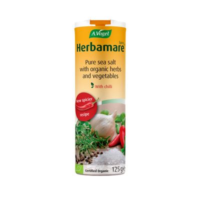A.Vogel Herbamare Spicy Sea Salt 125g | Unrefined Sea Salt Infused with 16 Organic Herbs, Spices and Vegetables