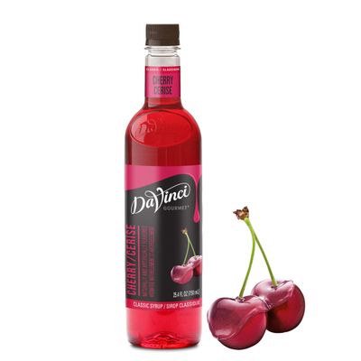 DaVinci Gourmet Gourmet 13305 Classic Flavor Syrup - 750Ml Plastic Bottle Cherry