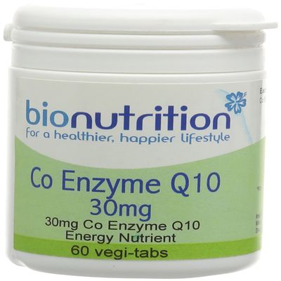 Bio Nutrition Co Enzyme Q10 30mg - Antioxidant and Energy Nutrient - 60 vegi-tabs