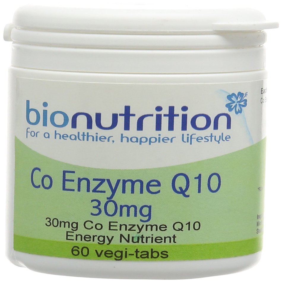Bio Nutrition Co Enzyme Q10 30mg - Antioxidant and Energy Nutrient - 60 vegi-tabs