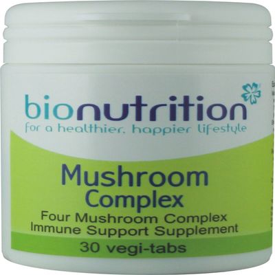 Bio Nutrition Mushroom Complex 500mg : Antioxidant and Wellbeing Complex : 30 vegi-tabs
