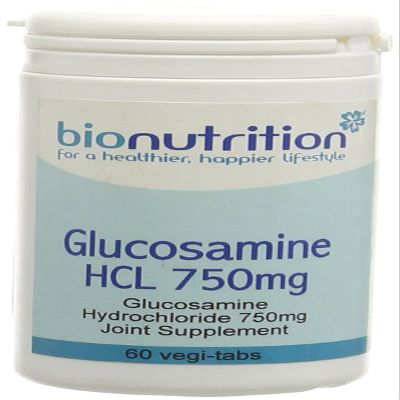 Bio Nutrition Glucosamine HCL 750mg - Joint & Bone Health Supplement - 60 vegi-tabs