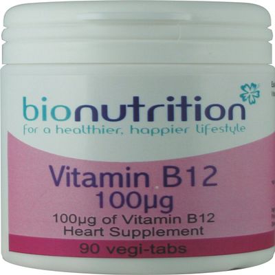 Bio Nutrition Vitamin B12 100g : Healthy heart vitamin : 90 vegi-tabs