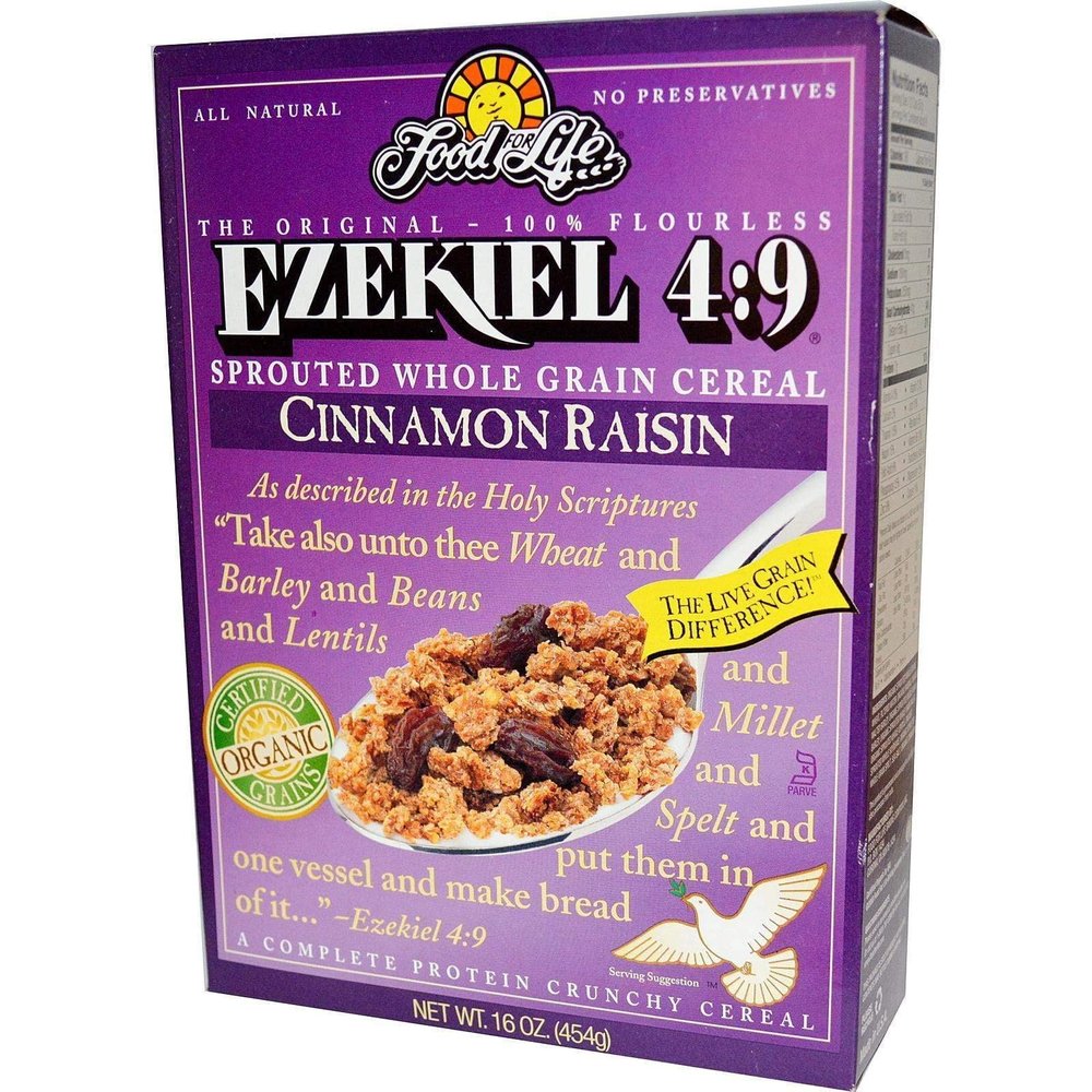 Ezekiel 4:9, Sprouted Whole Grain Cereal, Cinnamon Raisin, 16 oz (454 g)