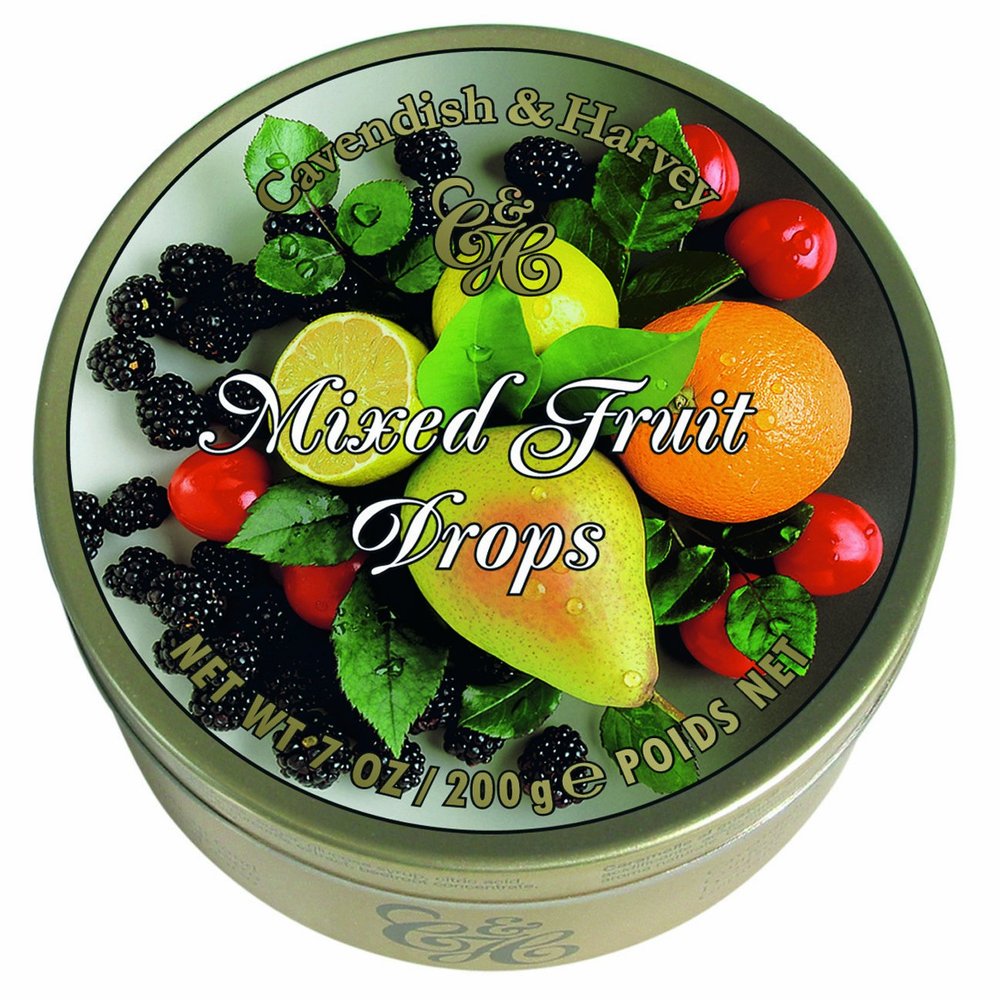 Cavendish and Harvey Mixed Fruit Drops in Tin 200 g (Pack of 10)