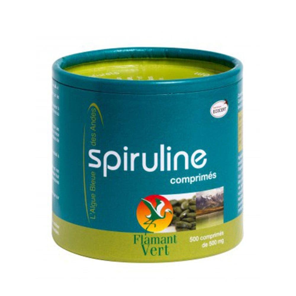 Flamant Vert Spirulina Andean Blue Algae 500 Tablets of 500 mg