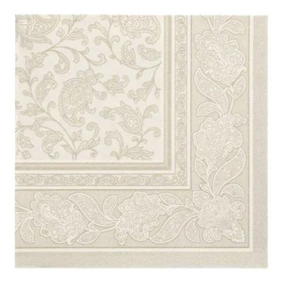 Papstar 11681 50 Serviettes ROYAL Collection 1/4 Fold 40 x 40 cm, Ornaments, Champagne