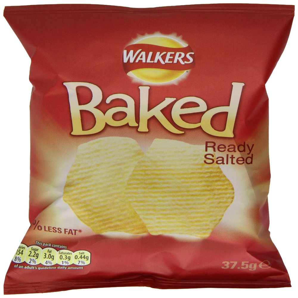 Baked Walkers Ready Salted, 37.5 g (Pack of 32)