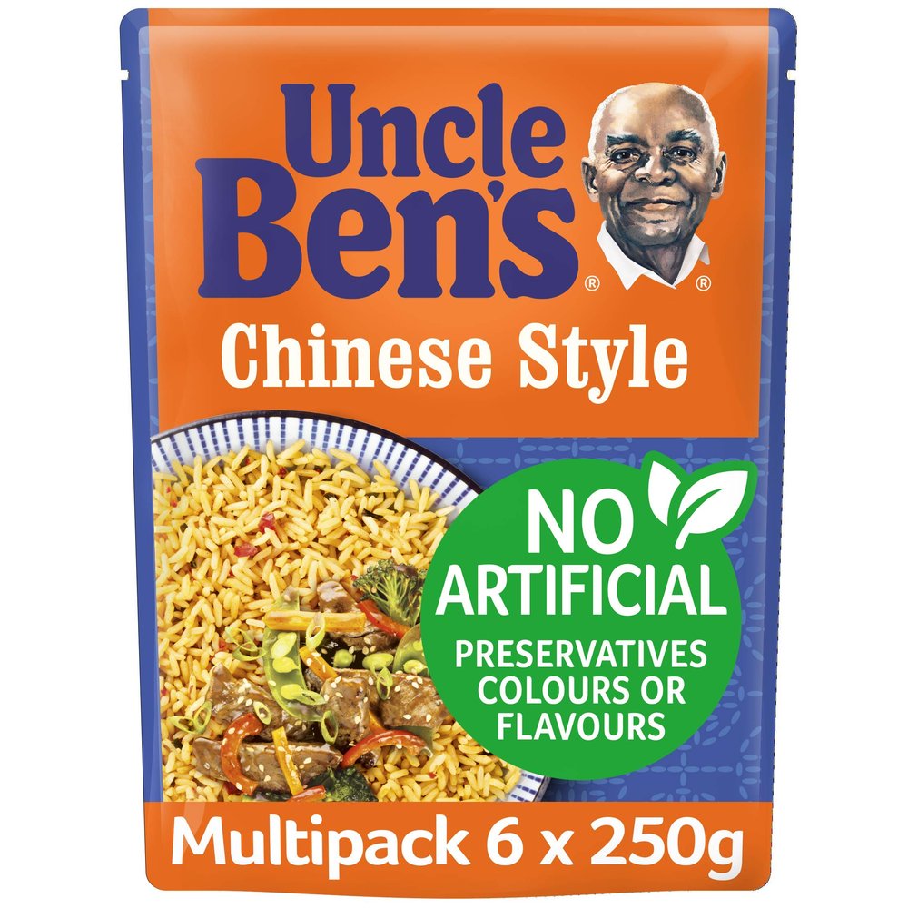 Uncle Bens Chinese Style Microwave Rice, Bulk Multipack 6 x 250g pouches
