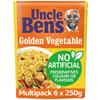 Ben's Original Golden Vegetable Microwave Rice, Bulk Multipack 6 x 250 g pouches view 1
