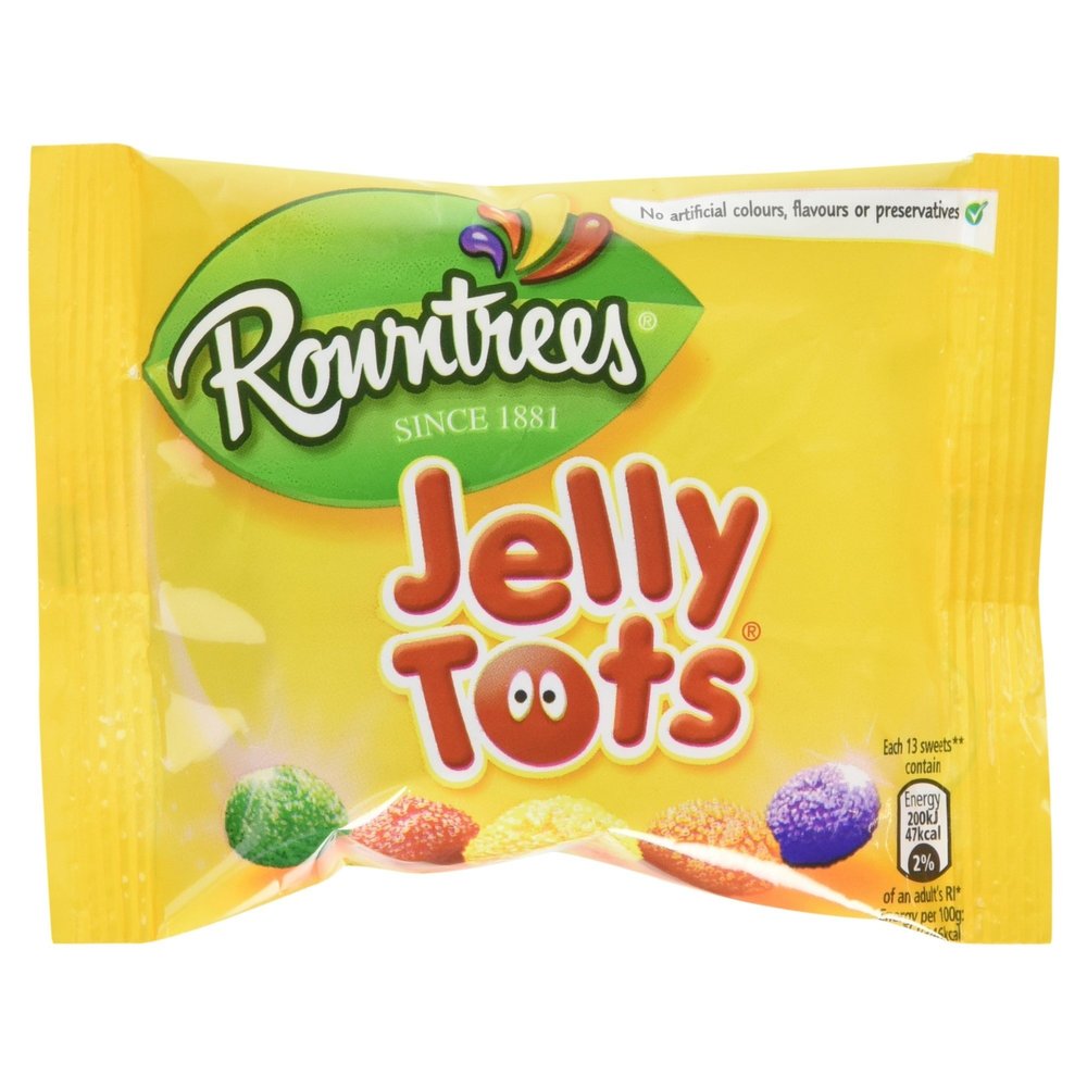Nestl Rowntrees Jelly Tots Sweets Bag, Vegan Friendly, 42 g