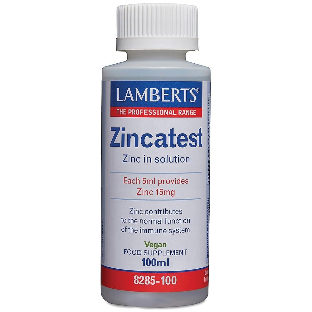 Lamberts Zincatest Liquid Zinc Sulphate Solution Suitable for Vegans - 100ml