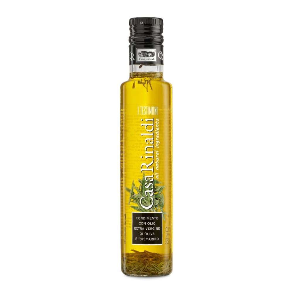 Casa Rinaldi - "The Witnesses" Food Dressing with Extra Virgin Olive Oil and Rosemary, Fresh and Aromatic Flavor, 250ml Bottle