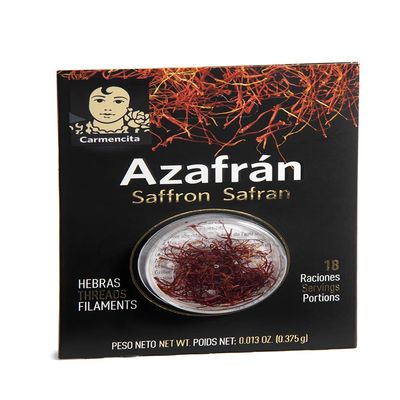 Carmencita Saffron Threads - Spanish Spices Great for Paella Seasoning, Rice Dishes, Stews & Soups for Classic Colour & Flavour, Hand-Harvested Spice for Traditional Cooking 375g