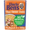 Uncle Bens Thai Sweet Chilli Microwave Rice, Bulk Multipack 6 x 250g pouches view 1