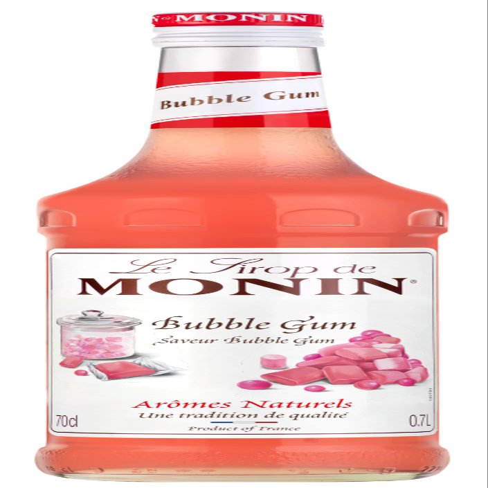 MONIN Premium Bubble Gum Syrup 700ml for Cocktails and Mocktails. Vegan-Friendly, Allergen-Free, 100% Natural Flavours and Colourings