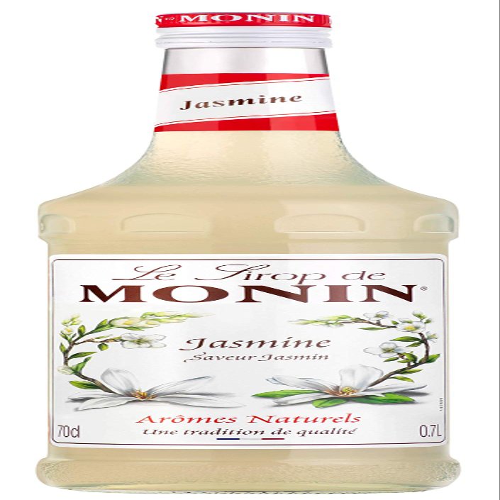 MONIN Premium Jasmine Syrup 700ml for Cocktails and Mocktails. Vegan-Friendly, Allergen-Free, 100% Natural Flavours and Colourings