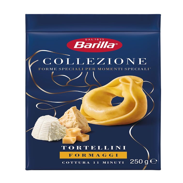Barilla Collezione Three Cheese Tortellini  Italian Pasta Made with Durum Wheat  Authentic Filled Egg Pasta, - Single Pack of 1 x 250g