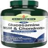 Natures Aid Glucosamine MSM & Chondroitin with Vitamin C - High Strength Joint Support - Mobility & Cartilage Health, Collagen Formation - Non-GMO, Gluten-Free Supplement - 180 Tablets view 1