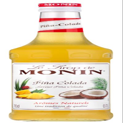 MONIN Premium Pina Colada Syrup 700ml for Cocktails and Mocktails. Vegan-Friendly, Allergen-Free, 100% Natural Flavours and Colourings. Perfect for Pia Coladas