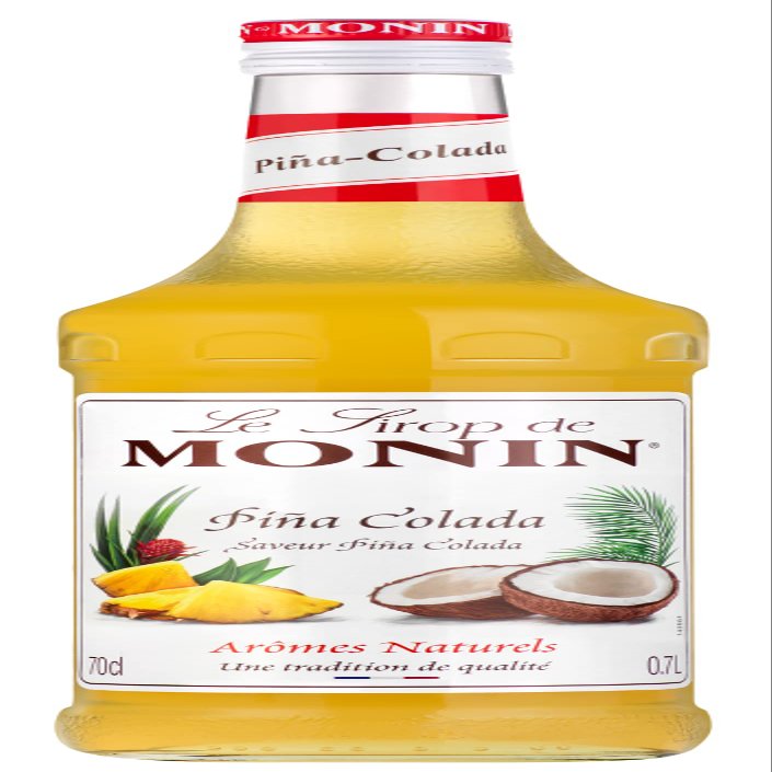 MONIN Premium Pina Colada Syrup 700ml for Cocktails and Mocktails. Vegan-Friendly, Allergen-Free, 100% Natural Flavours and Colourings. Perfect for Pia Coladas