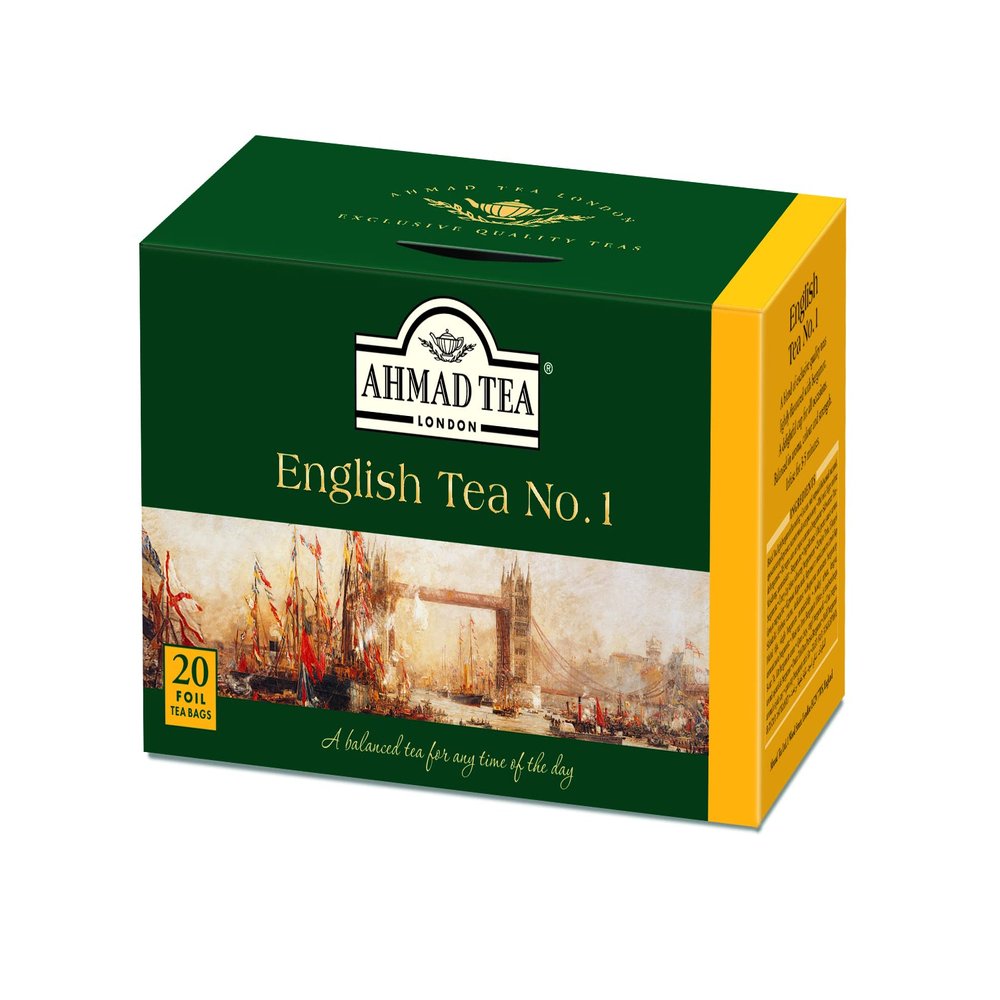 Ahmad Tea Black Tea | English Tea No.1 | 20 Teabag Sachets | 1 Pack