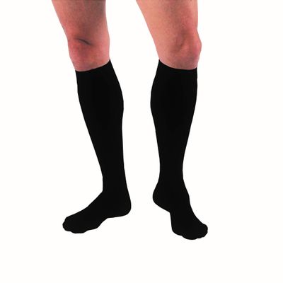Jobst 115002 for Men 15-20 mmHg Moderate Support Closed Toe Knee Highs - Size & Color- Black Large