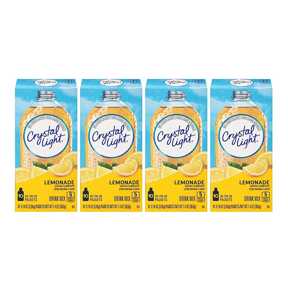 Crystal Light Lemonade, 10 Onthego Packets (Pack of 4)