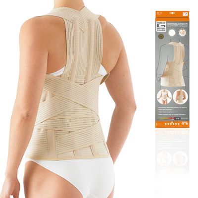 Neo-G Dorsolumbar Support Brace Back Support for Early Kyphosis, Lumbar Support, Rounded Shoulders, Back Pain Relief Back Posture Corrector Men & Women - Adjustable - 1 Medical Device - M