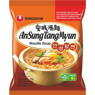 Nongshim Ansungtangmyun Instant Noodle Soup, 125 g, Pack of 20