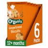 Organix Gingerbread Biscuits, Organic Toddler Snack, 12+ Months, 135 g Box (Pack of 6) view 1