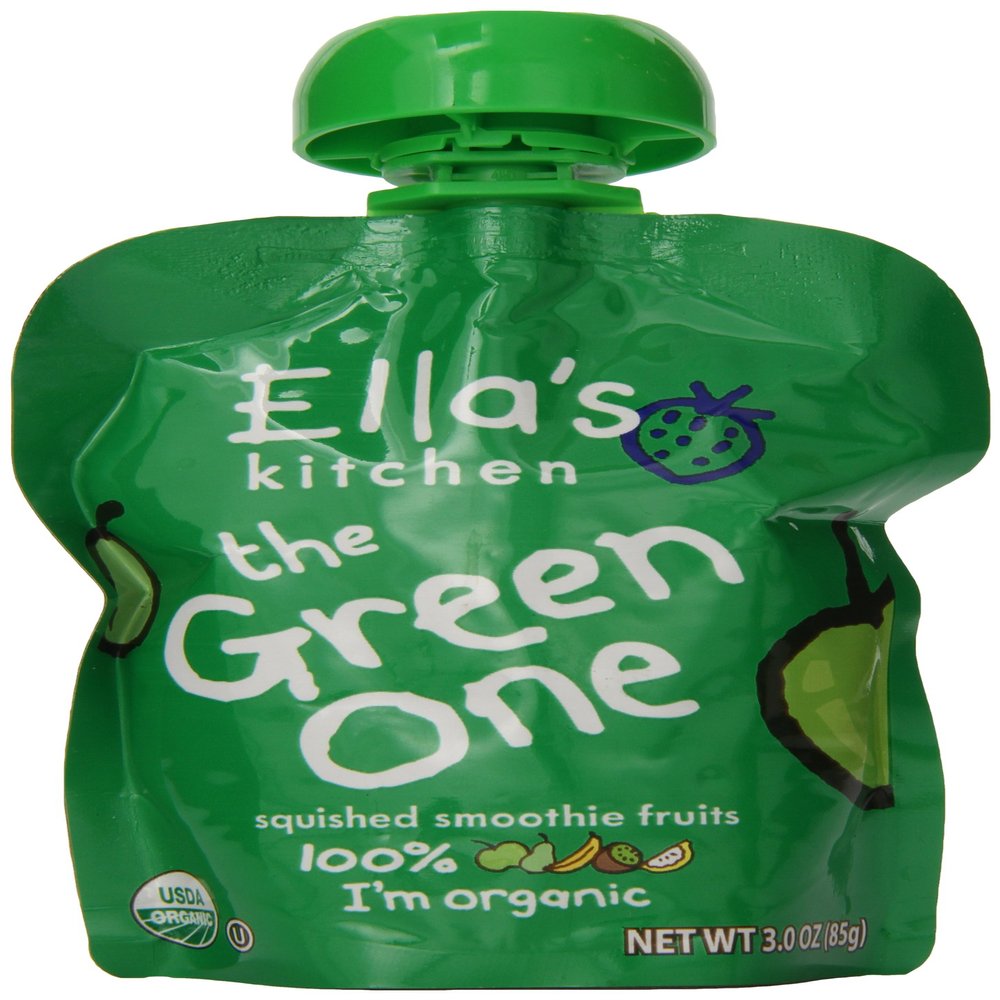 Ella's Kitchen Organic Smoothie Fruits, The Green One, 3 Ounce Pouches (Pack of 7)