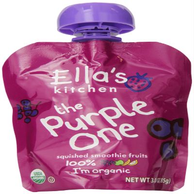 Ella's Kitchen Organic Smoothie Fruits, The Purple One, 3 Ounce Pouches (Pack of 7)