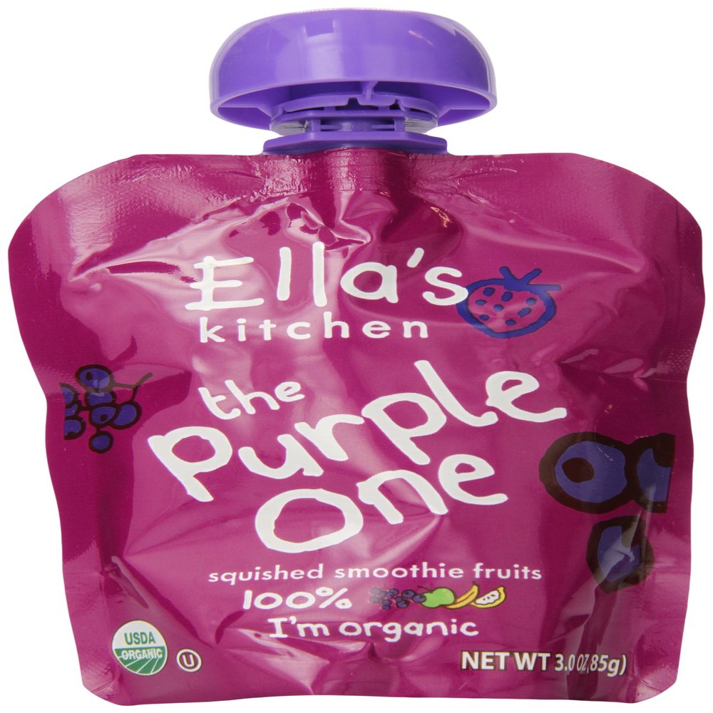 Ella's Kitchen Organic Smoothie Fruits, The Purple One, 3 Ounce Pouches (Pack of 7)