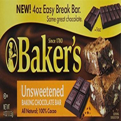 Baker's, Unsweetened Chocolate, 4 oz by Baker's