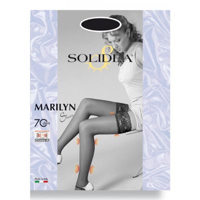 Marilyn 70 Sheer Compression Support Hold Up Stockings Sabbia 3-ML