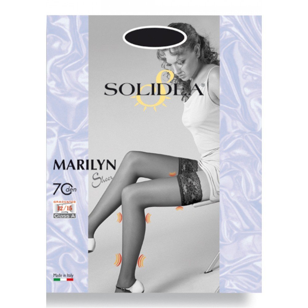 Marilyn 70 Sheer Compression Support Hold Up Stockings Sabbia 3-ML