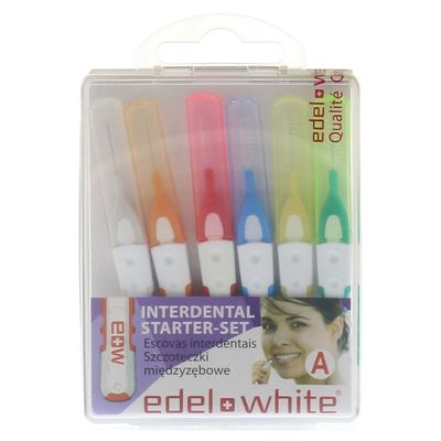 Edel+Weiss White Interdental Brushes Starter Kit